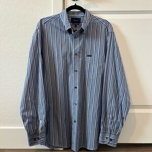 Faconnable Classique Blue Stripped Button up Dress Shirt